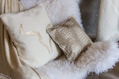 Coussin tricot en coton